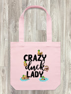 Crazy Duck Lady Edith Tote Bag