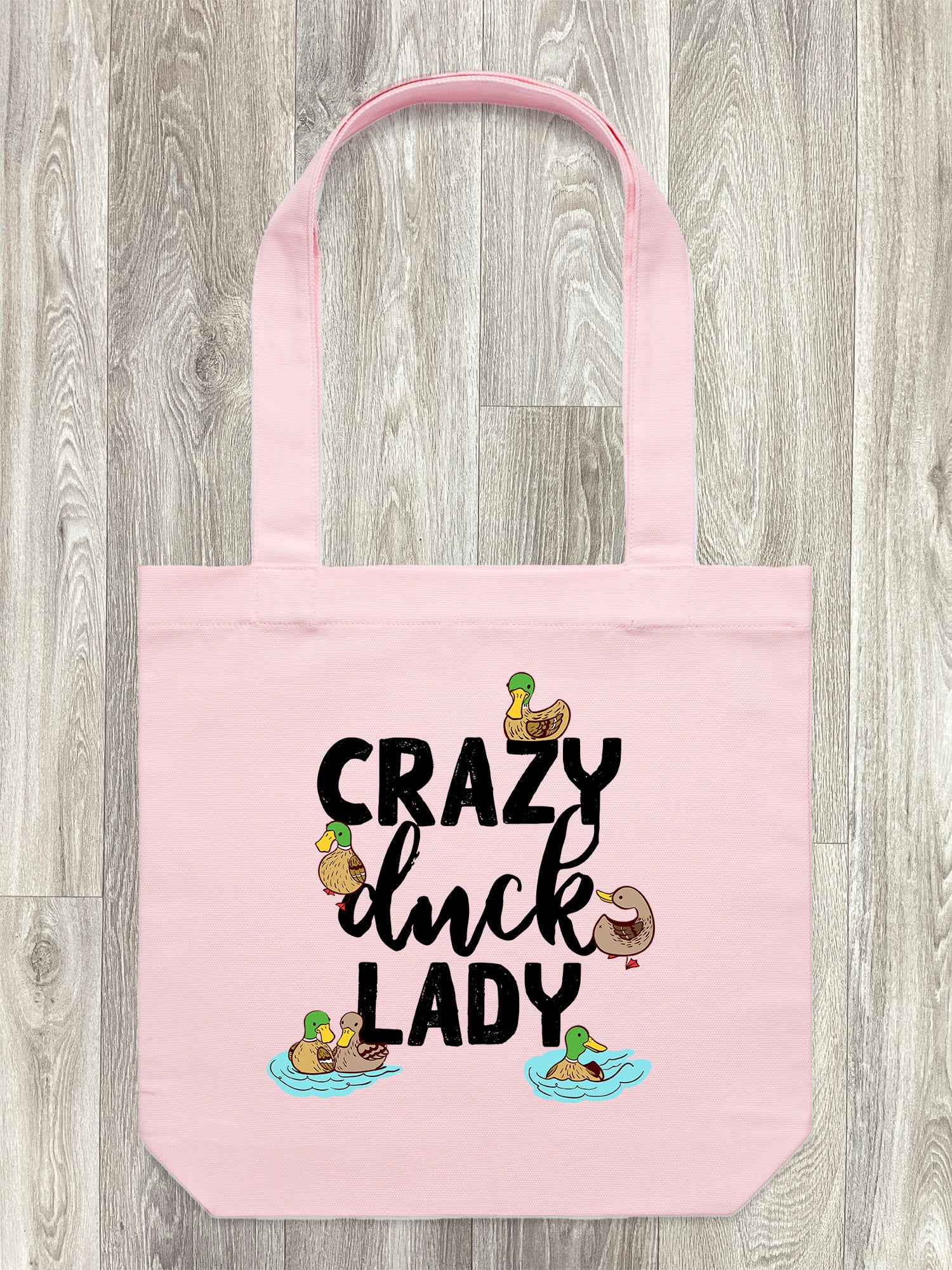 Crazy Duck Lady Edith Tote Bag
