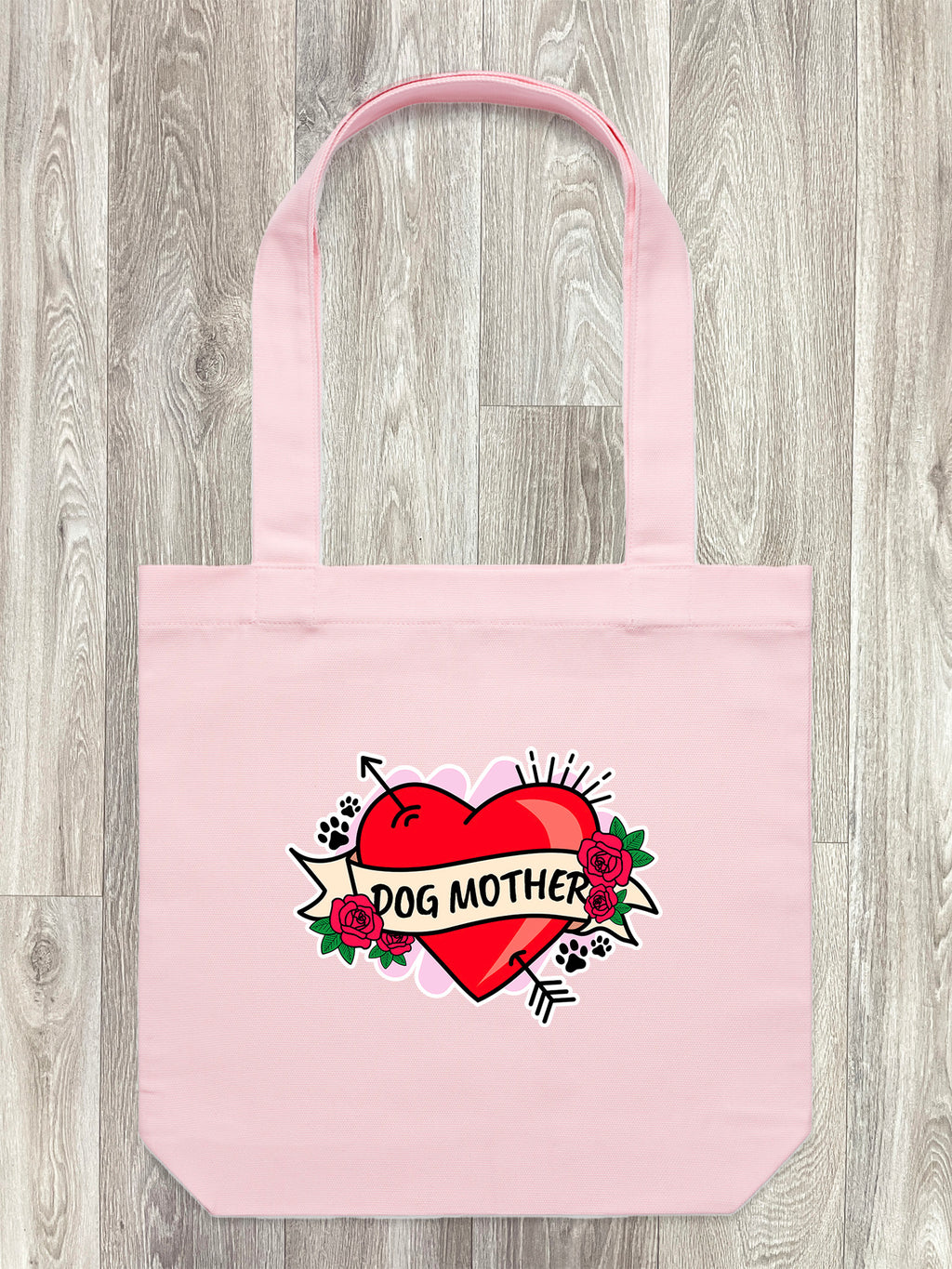 Dog Mother Heart Tattoo Edith Tote Bag