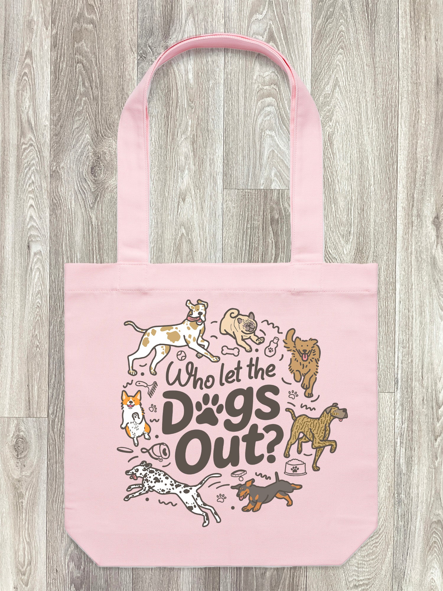 Who Let The Dogs Out? Edith Tote Bag