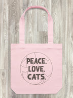 Peace. Love. Cats. Edith Tote Bag