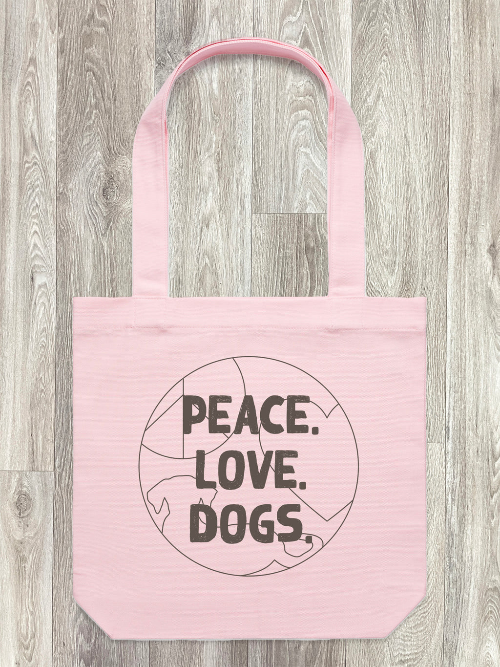 Peace. Love. Dogs. Edith Tote Bag