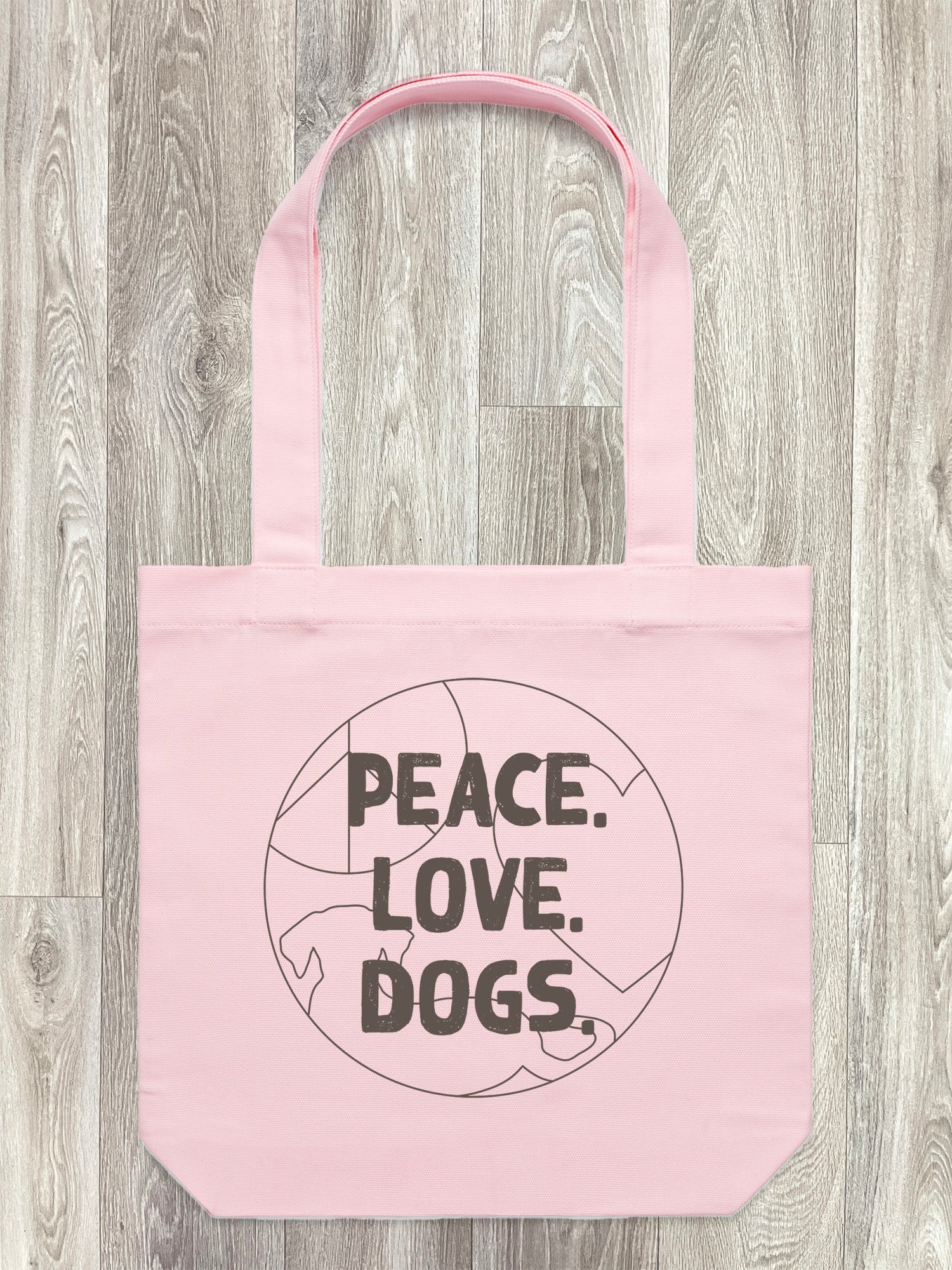 Peace. Love. Dogs. Edith Tote Bag