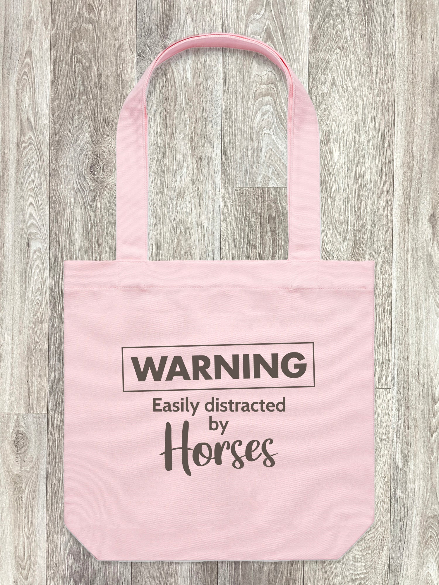 Warning. Easily Distracted By Horses Edith Tote Bag