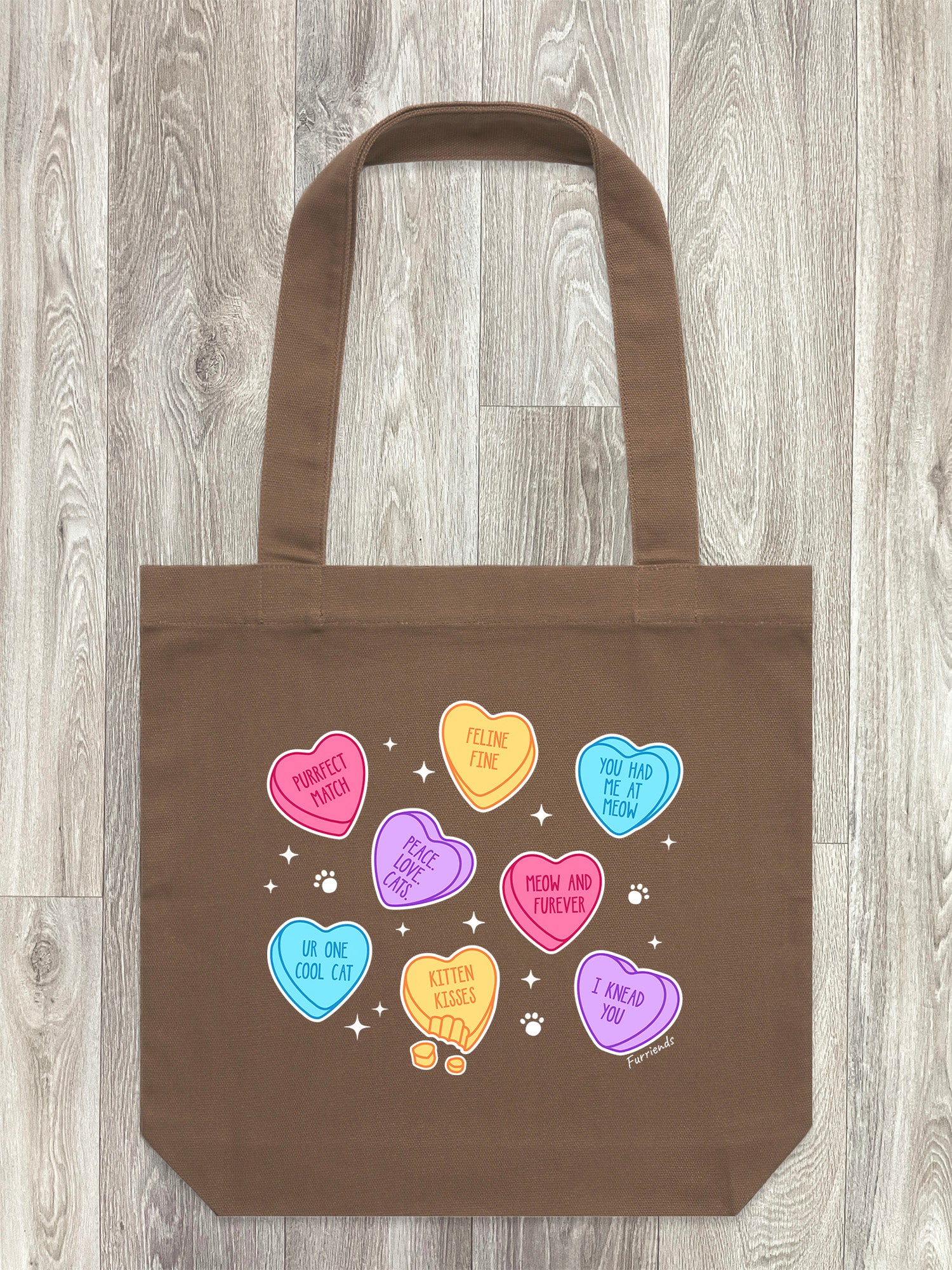 Candy Hearts - Cat Edith Tote Bag
