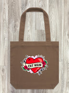 Cat Mum Heart Tattoo Edith Tote Bag