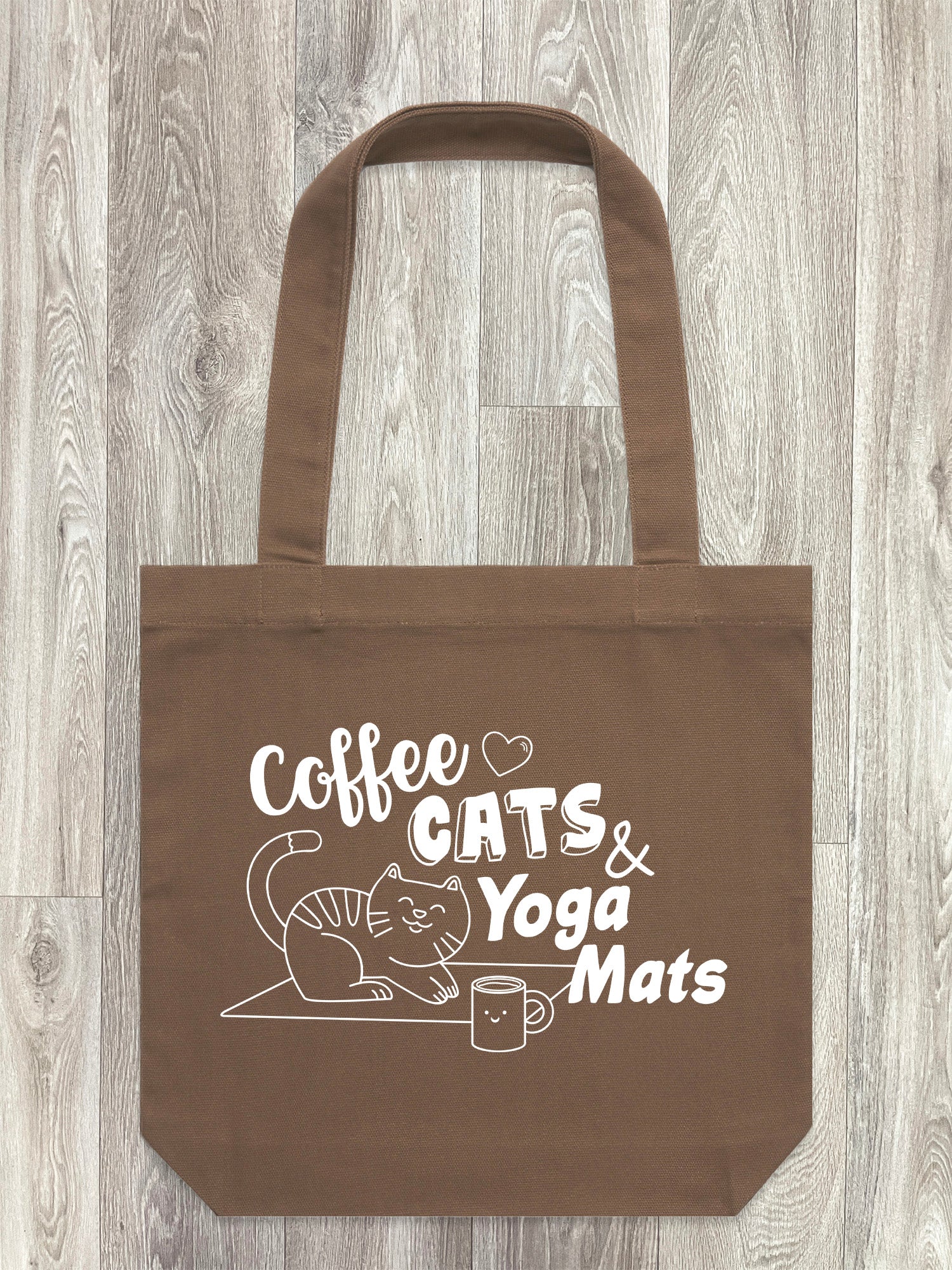 Coffee, Cats & Yoga Mats Edith Tote Bag