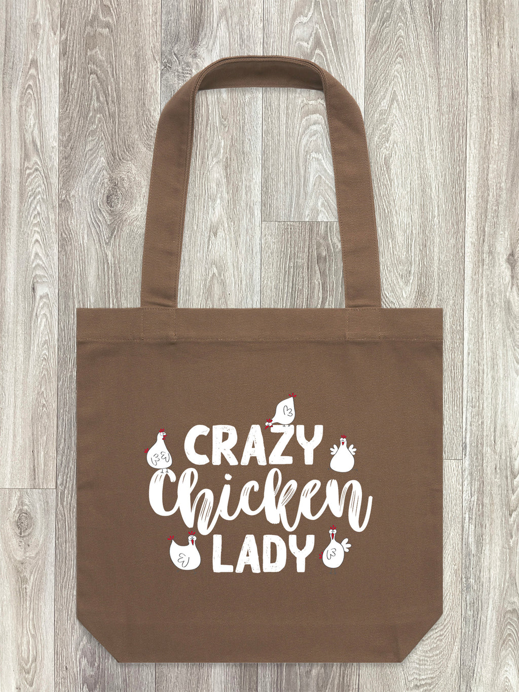 Crazy Chicken Lady Edith Tote Bag