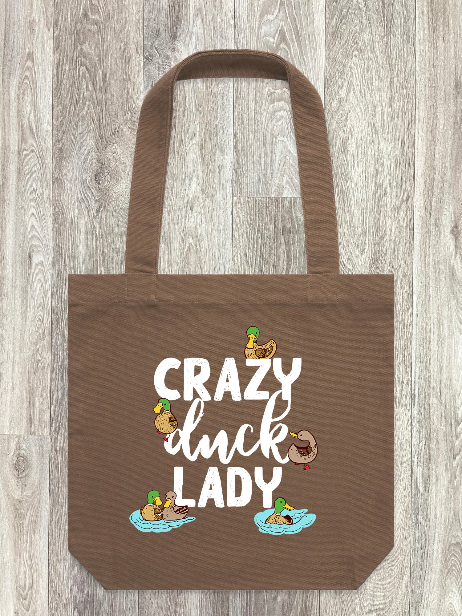 Crazy Duck Lady Edith Tote Bag