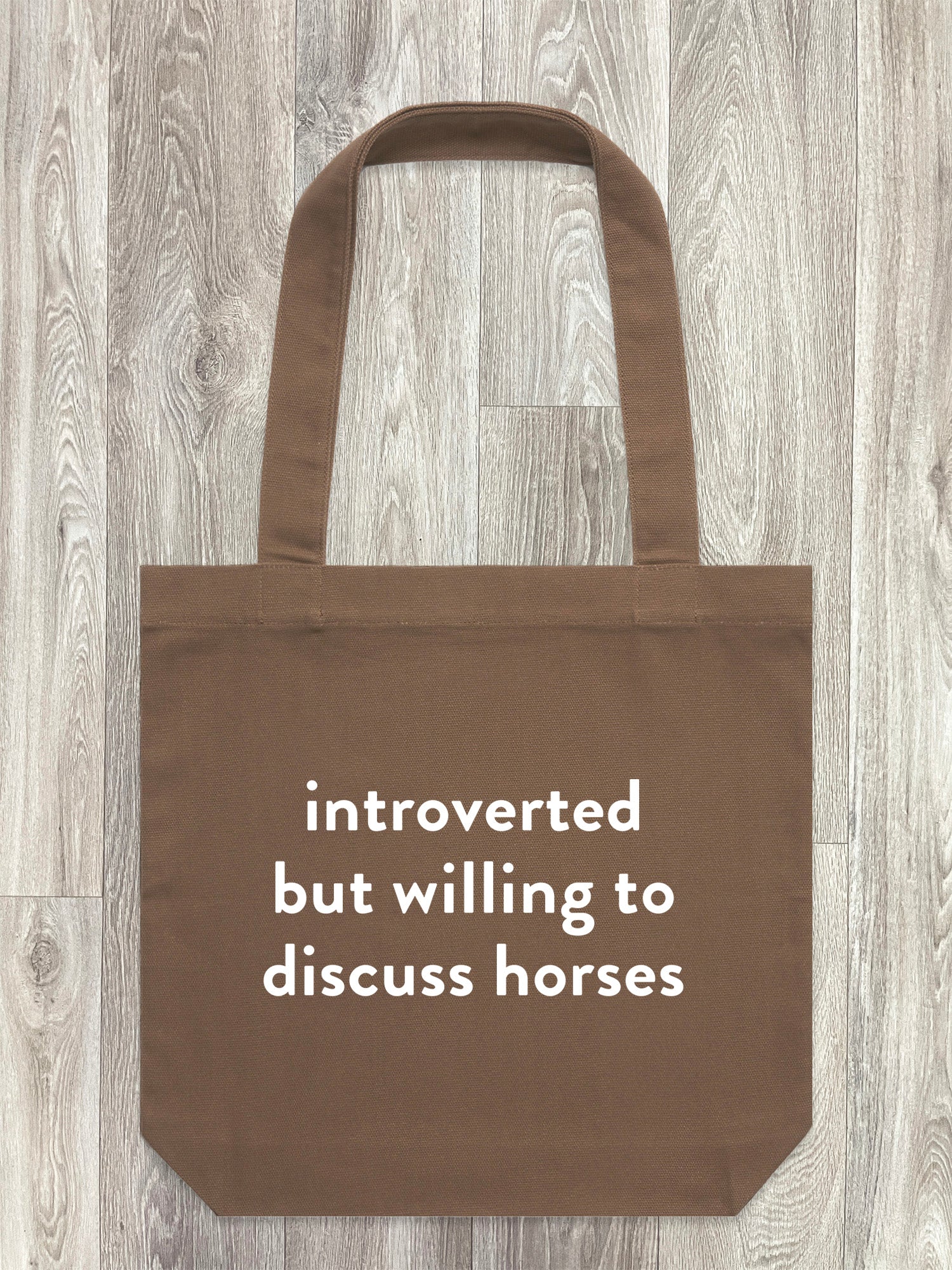 Introverted But Willing To Discuss Horses Edith Tote Bag