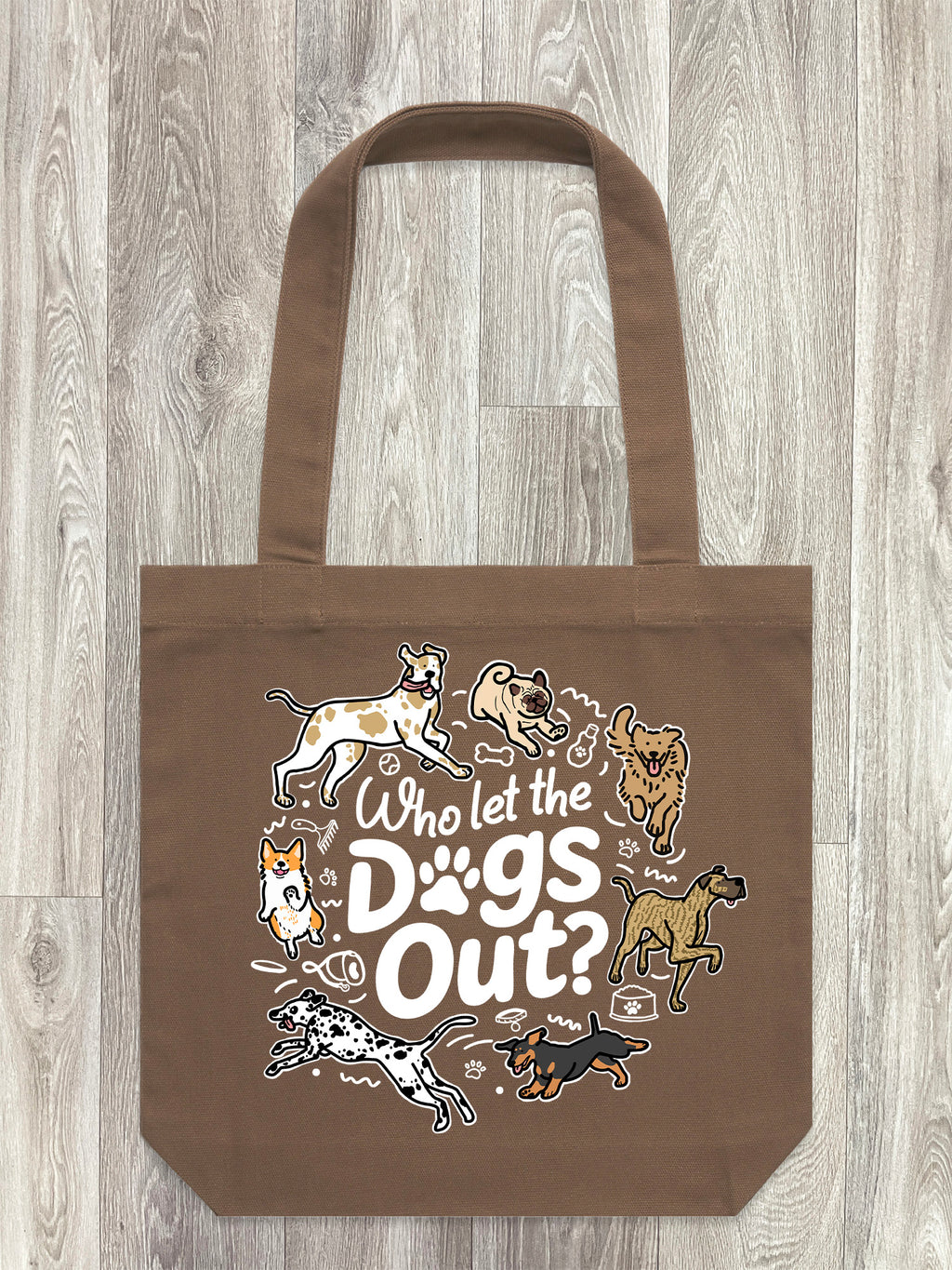 Who Let The Dogs Out? Edith Tote Bag