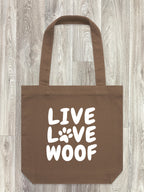 Live Love Woof Edith Tote Bag