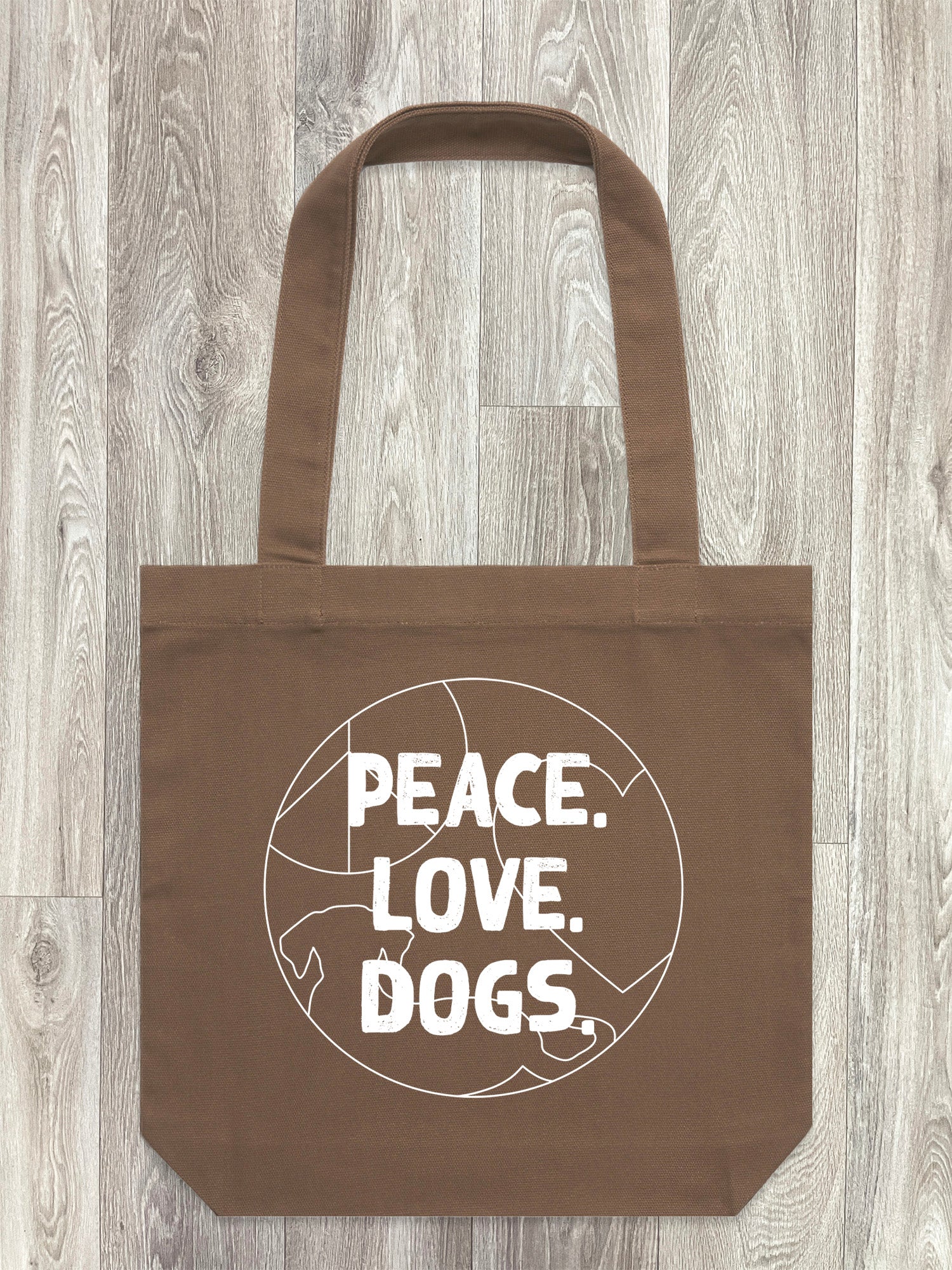 Peace. Love. Dogs. Edith Tote Bag