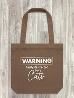 Warning. Easily Distracted By Cats Edith Tote Bag