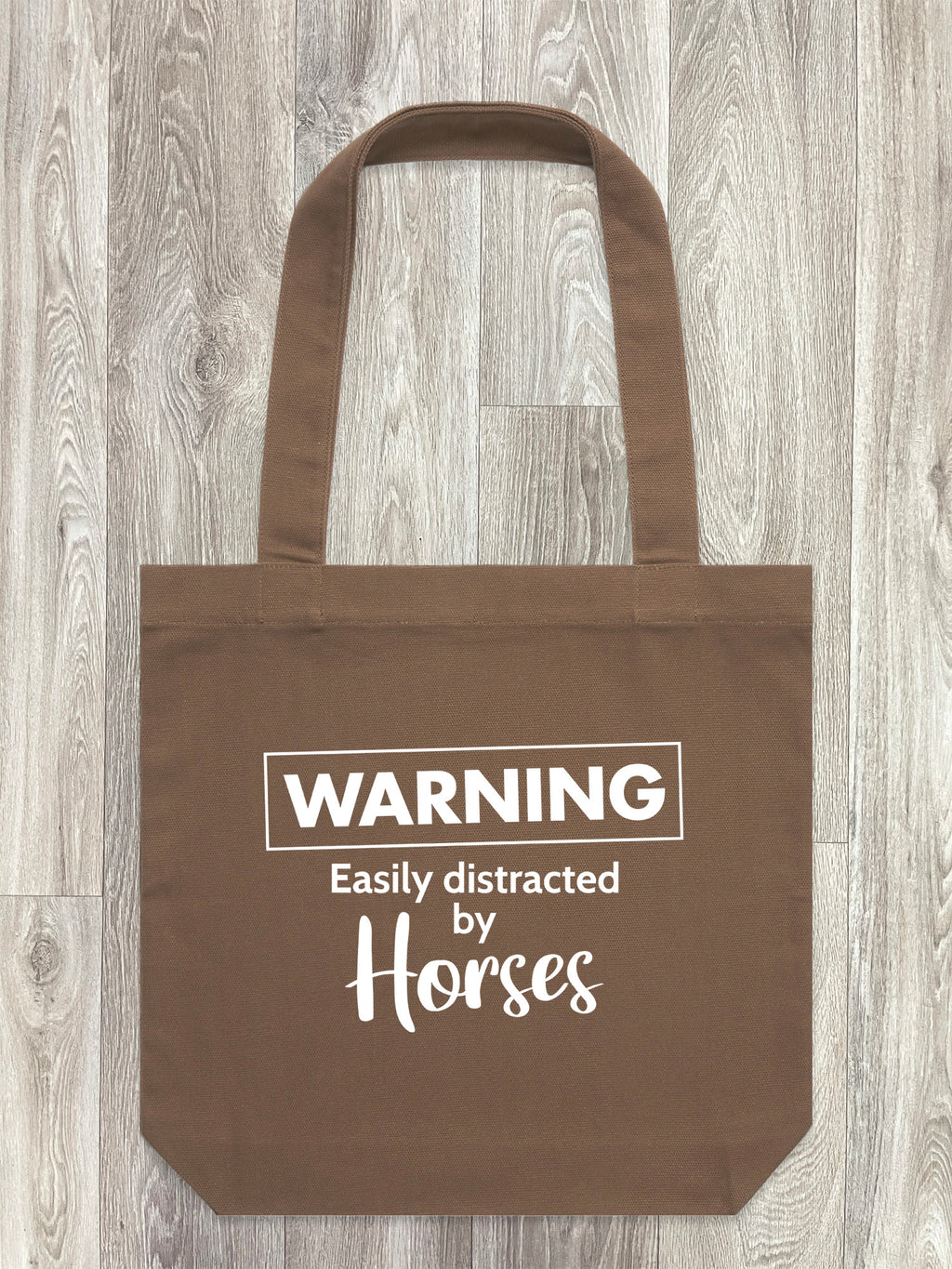 Warning. Easily Distracted By Horses Edith Tote Bag