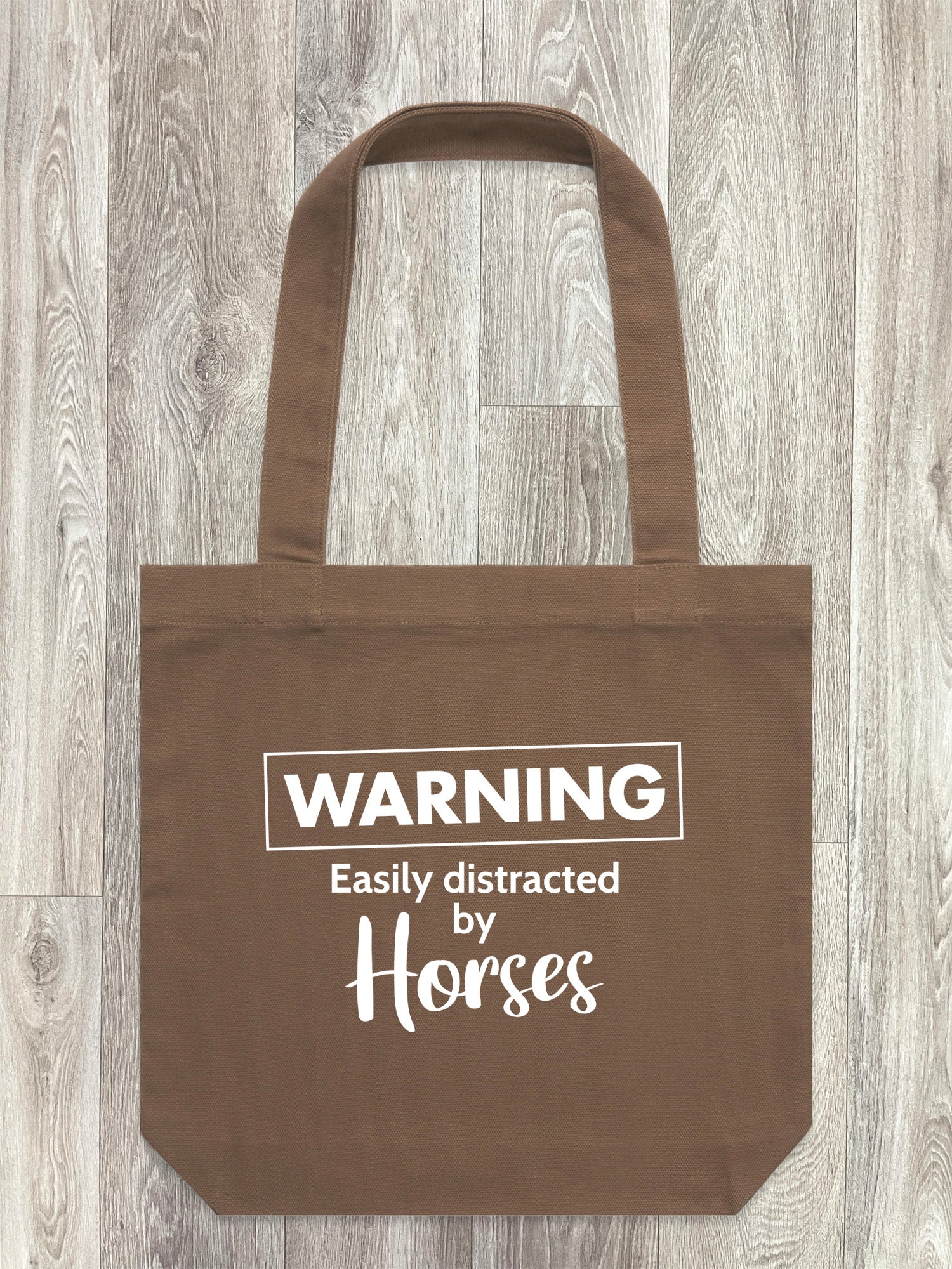 Warning. Easily Distracted By Horses Edith Tote Bag