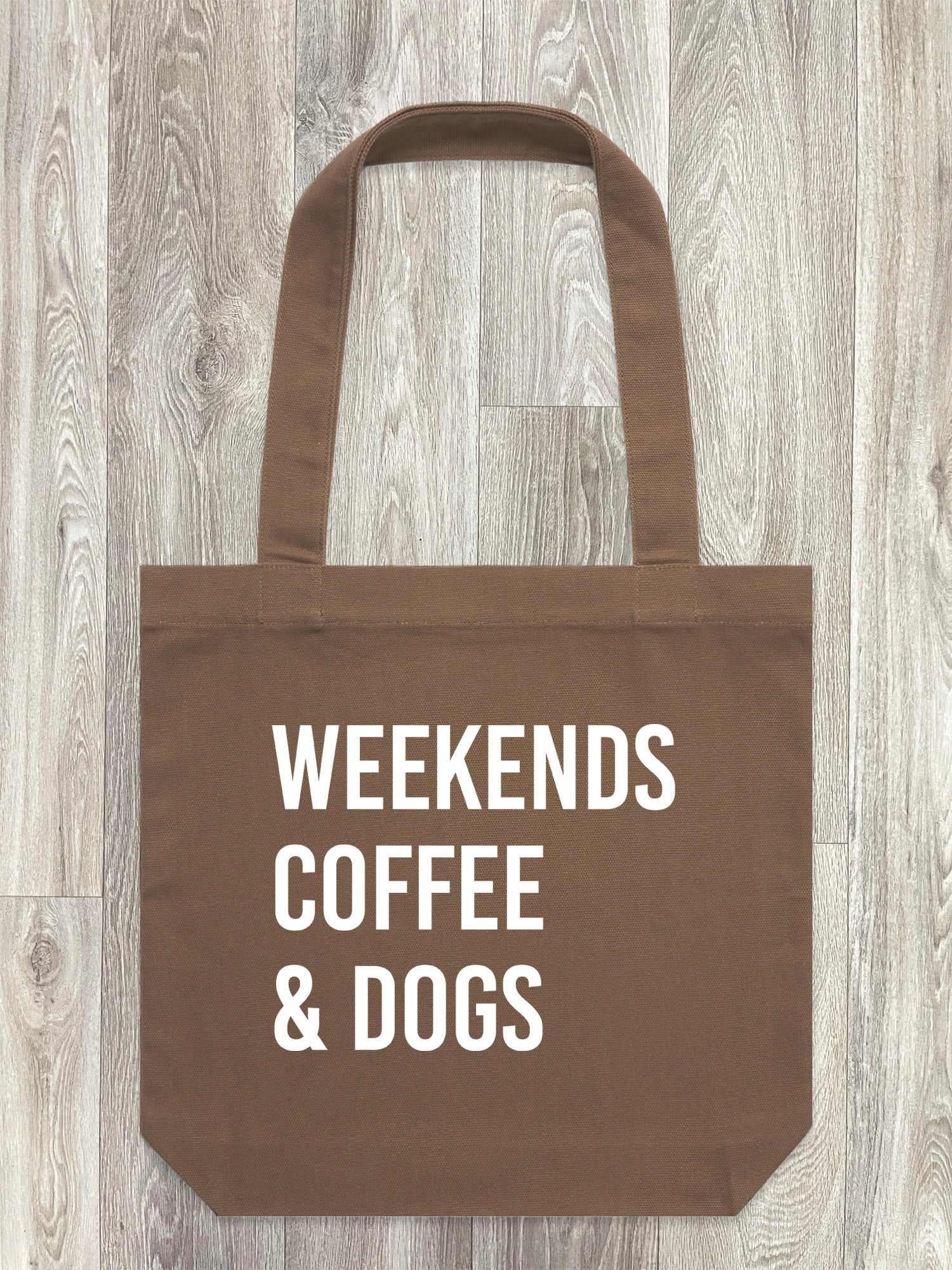 Weekends Coffee & Dogs Edith Tote Bag