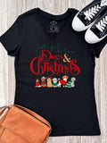 Just A Girl Who Loves Dogs & Christmas Emma V-Neck Tee
