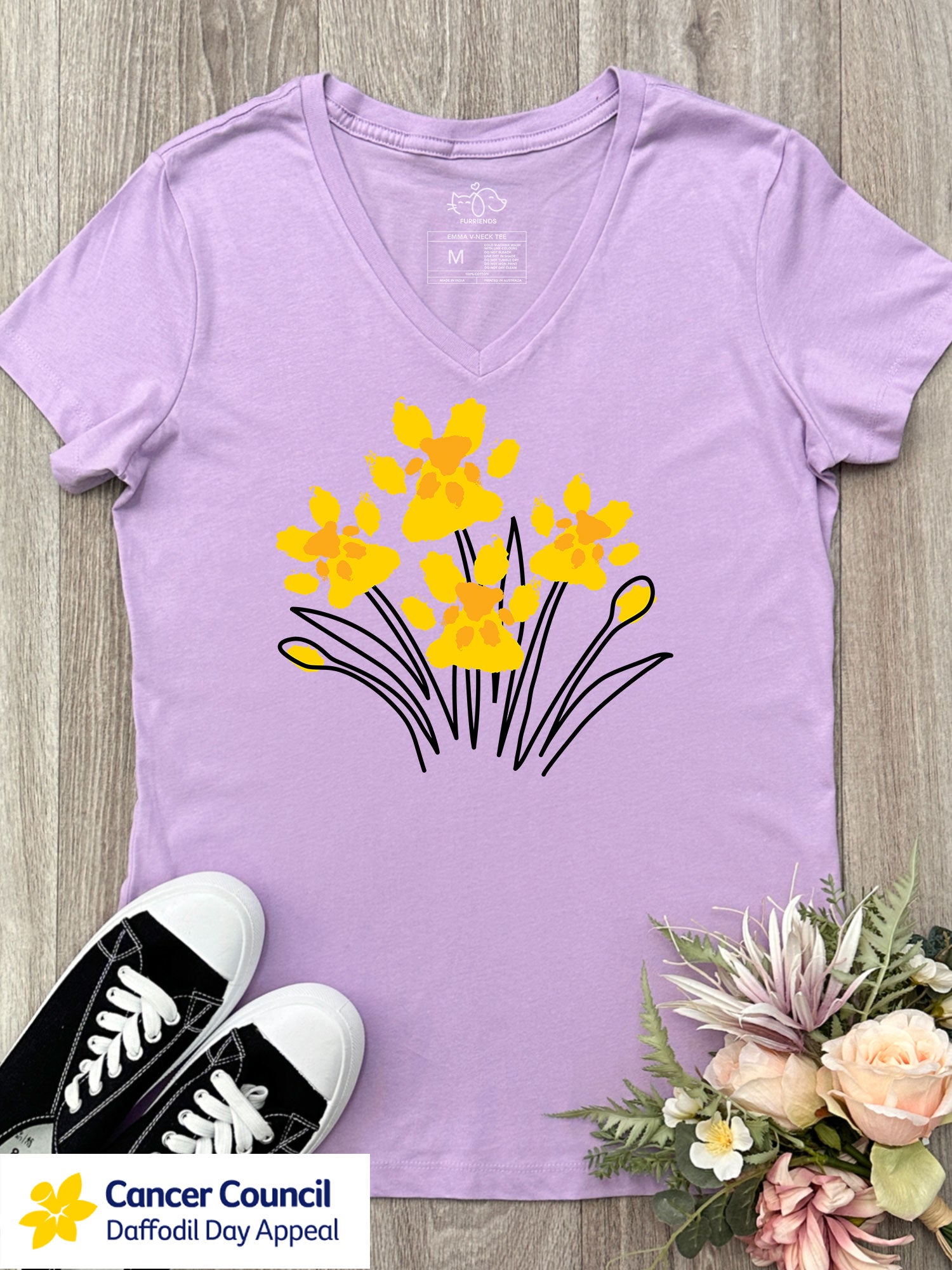 LIMITED EDITION Pawsitive Blooms Emma V-Neck Tee
