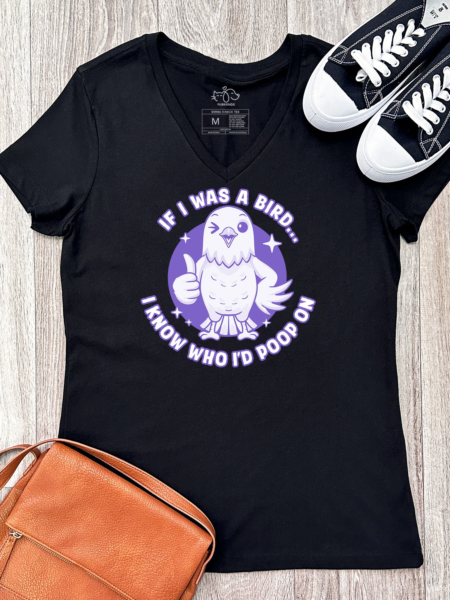 If I Was A Bird Emma V-Neck Tee