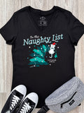On The Naughty List - Cat Emma V-Neck Tee