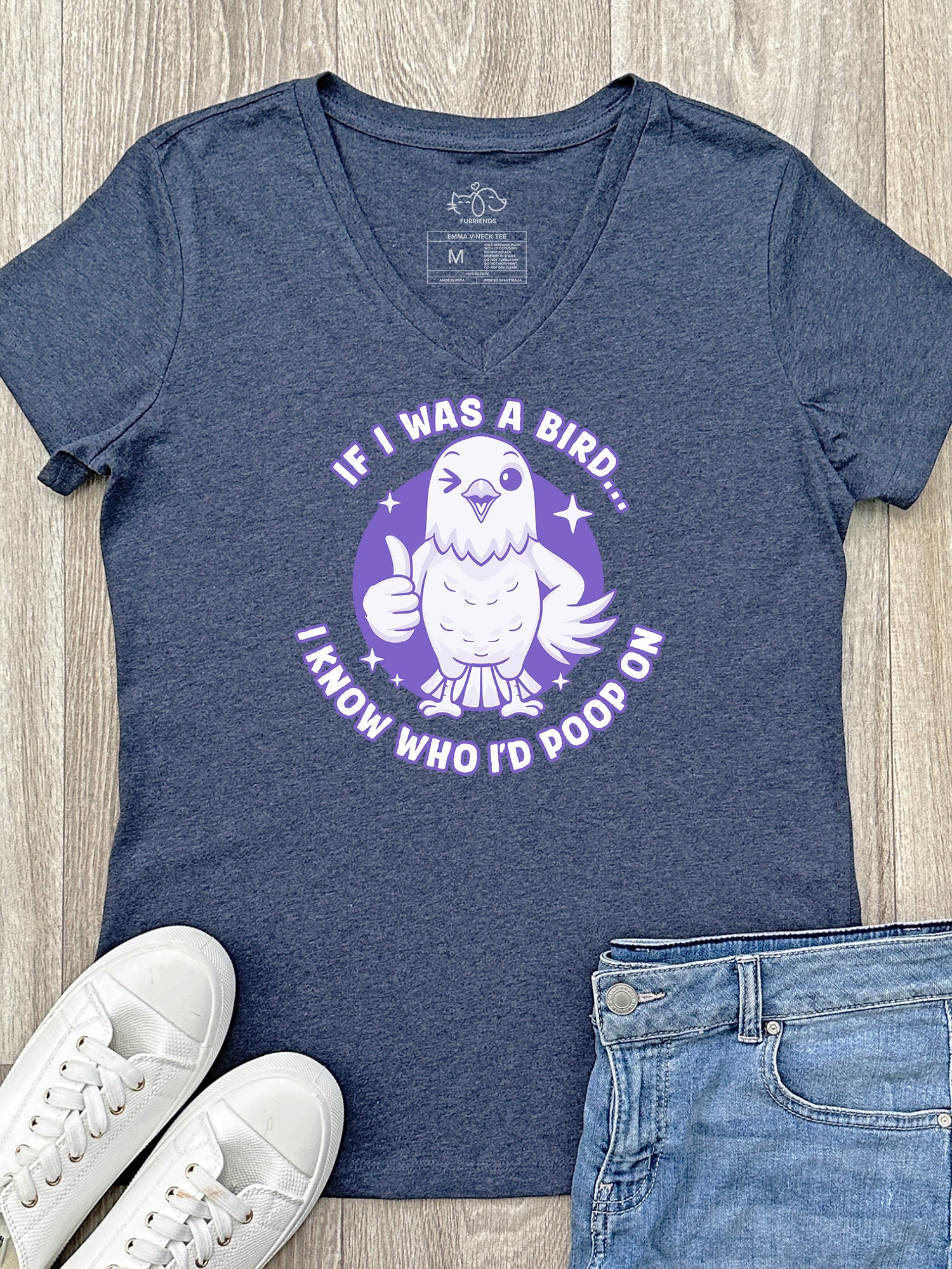 If I Was A Bird Emma V-Neck Tee