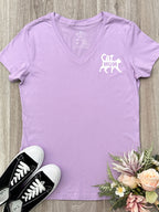 Cat Mum Silhouette Emma V-Neck Tee