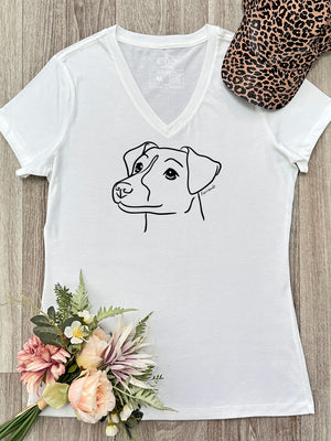 Jack Russell Terrier (Smooth Coat) Emma V-Neck Tee