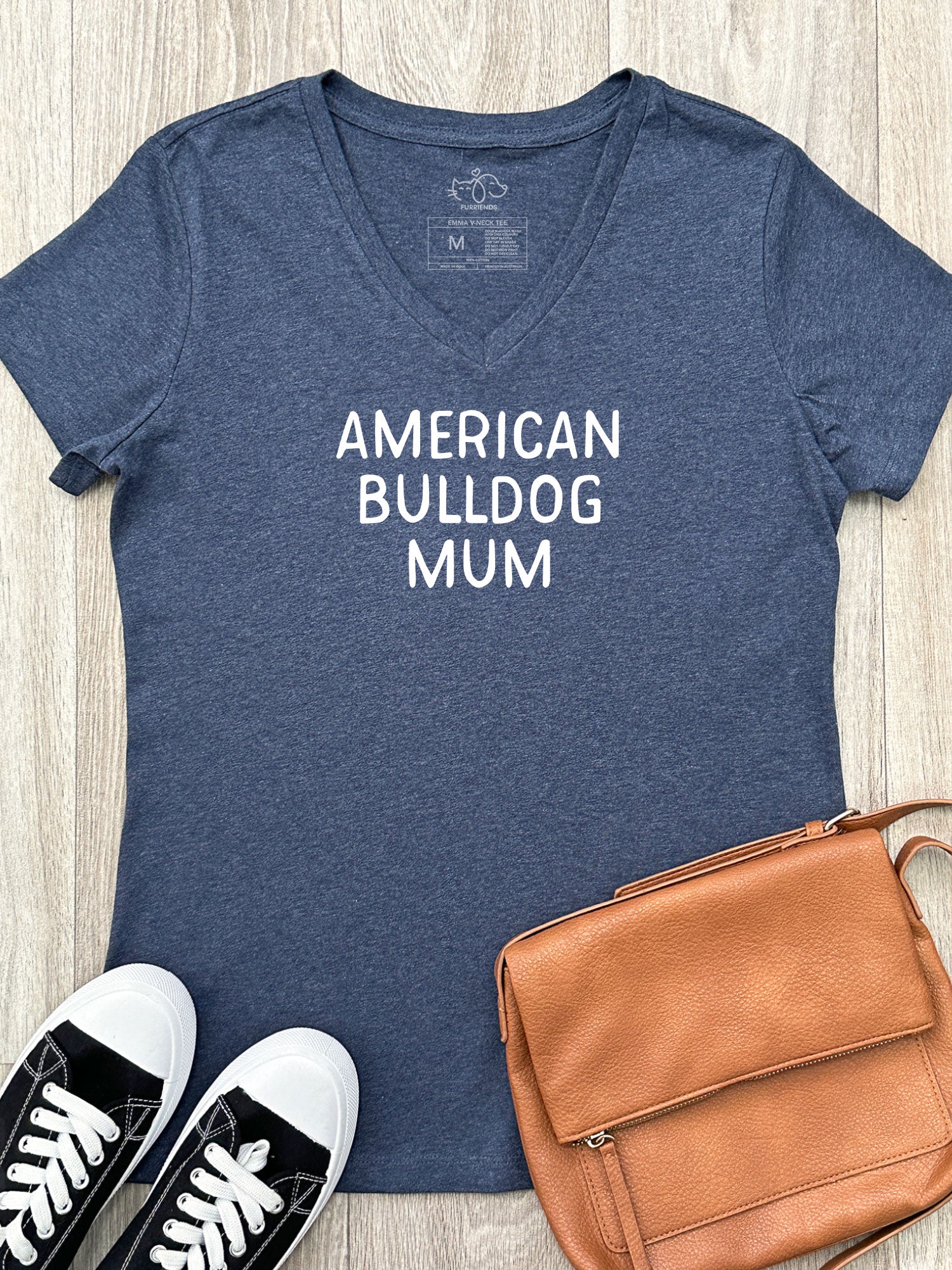 Customisable Text Emma V-Neck Tee