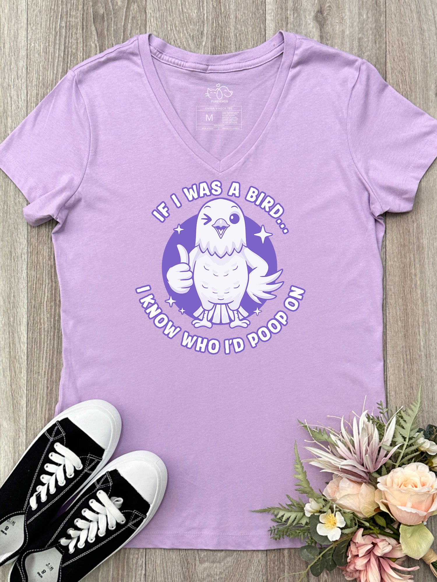 If I Was A Bird Emma V-Neck Tee