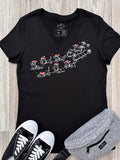 Dachshund Through The Snow Emma V-Neck Tee