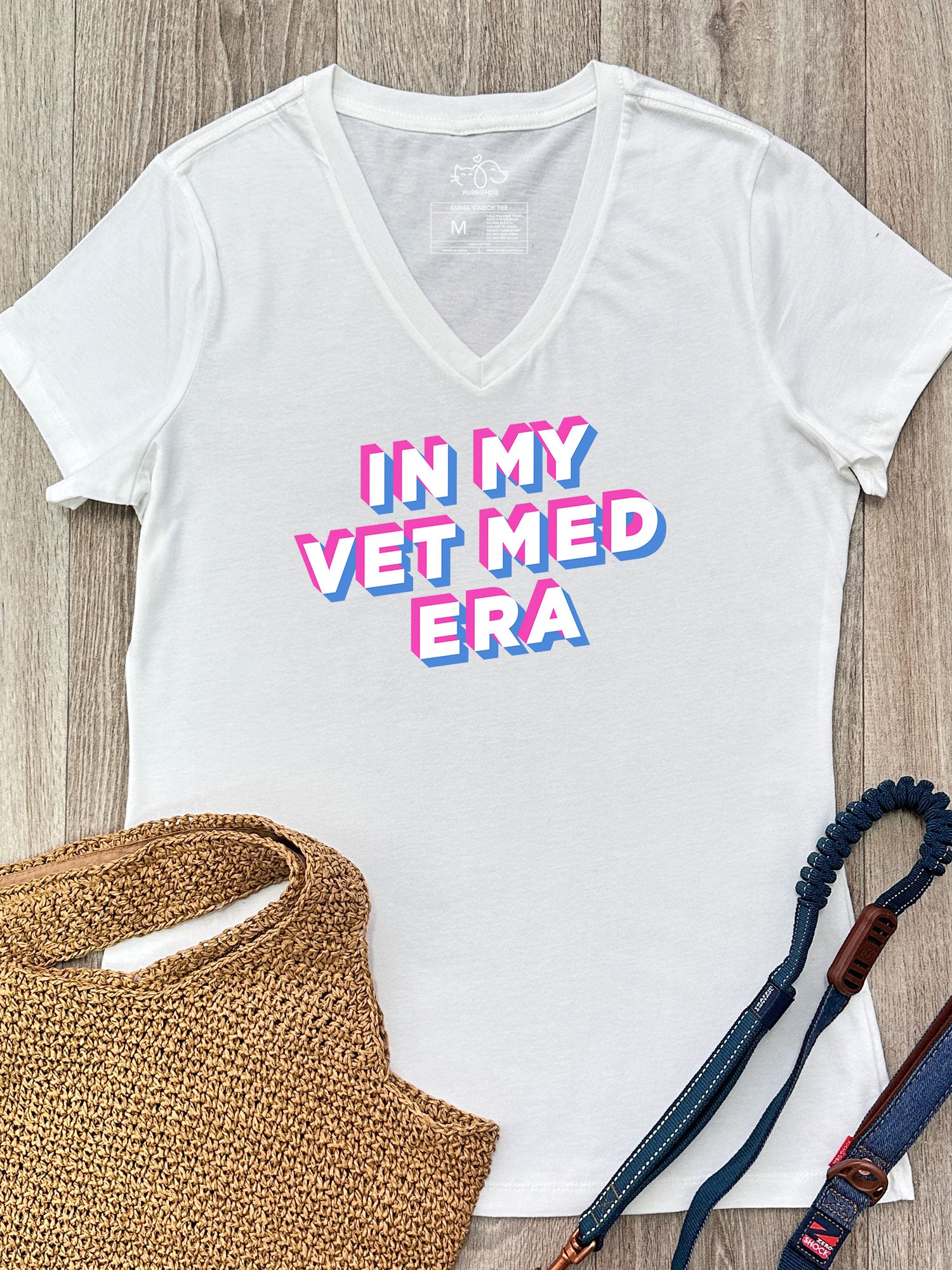 In My Vet Med Era Emma V-Neck Tee