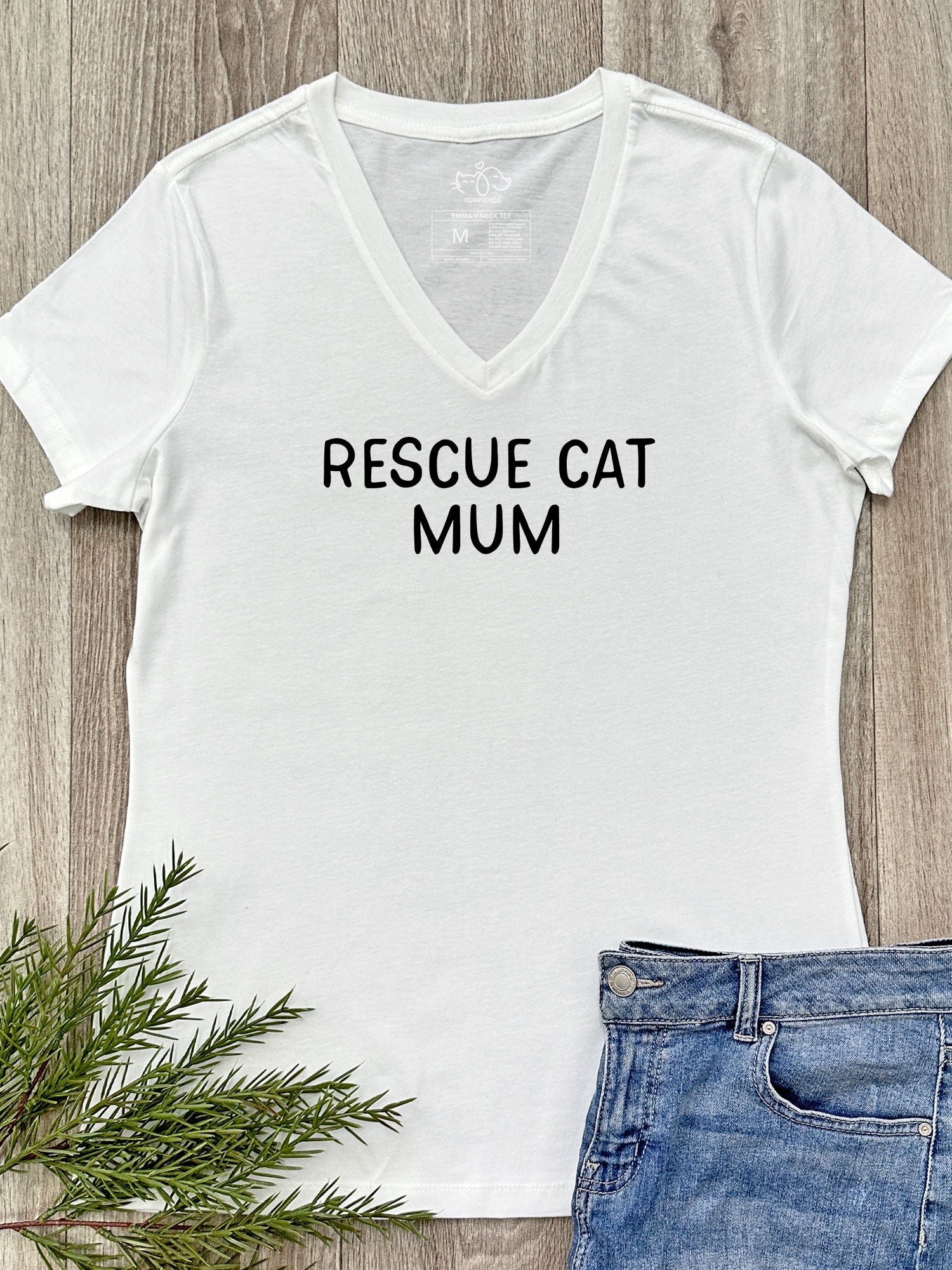 Customisable Text Emma V-Neck Tee