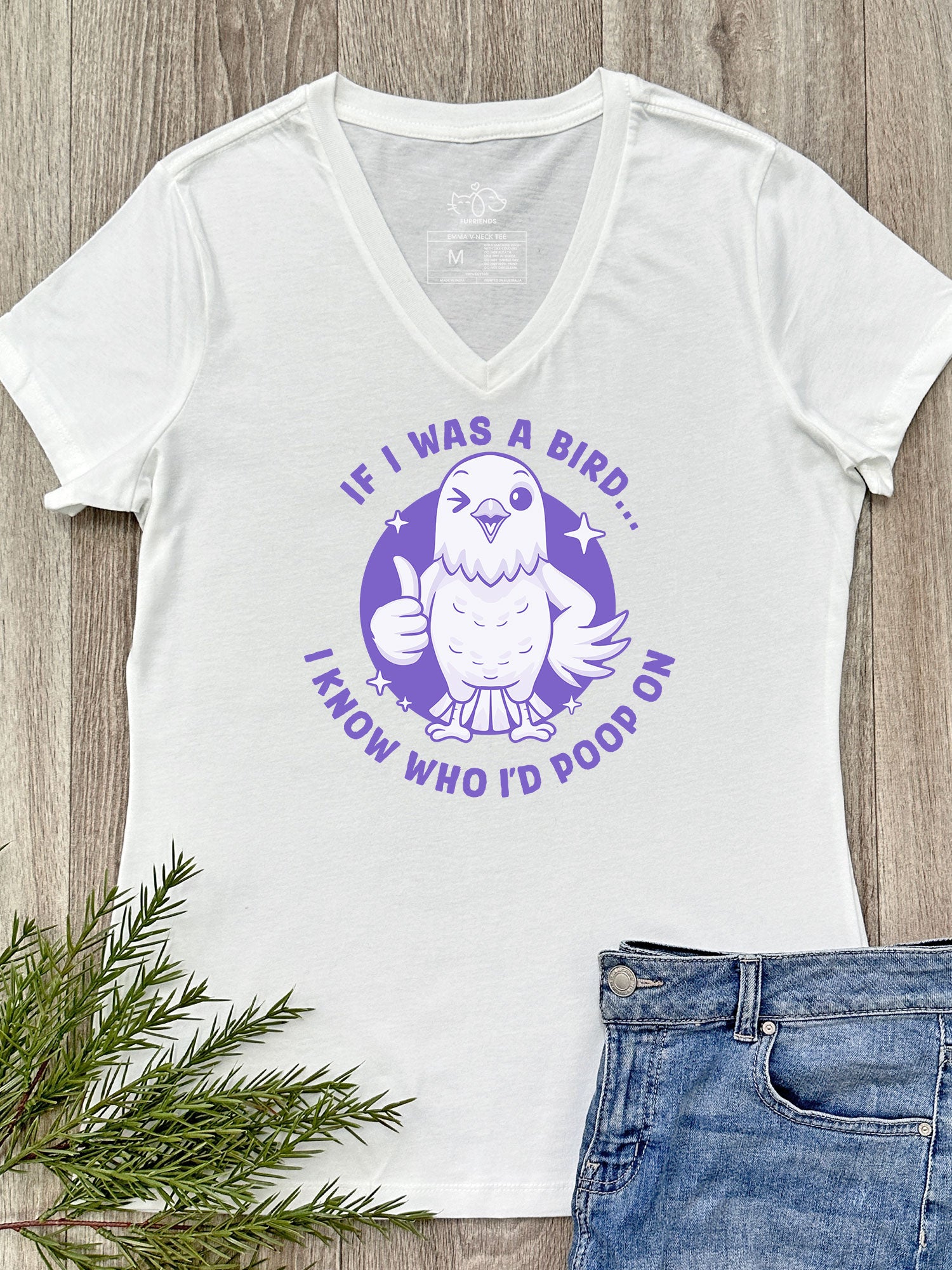 If I Was A Bird Emma V-Neck Tee