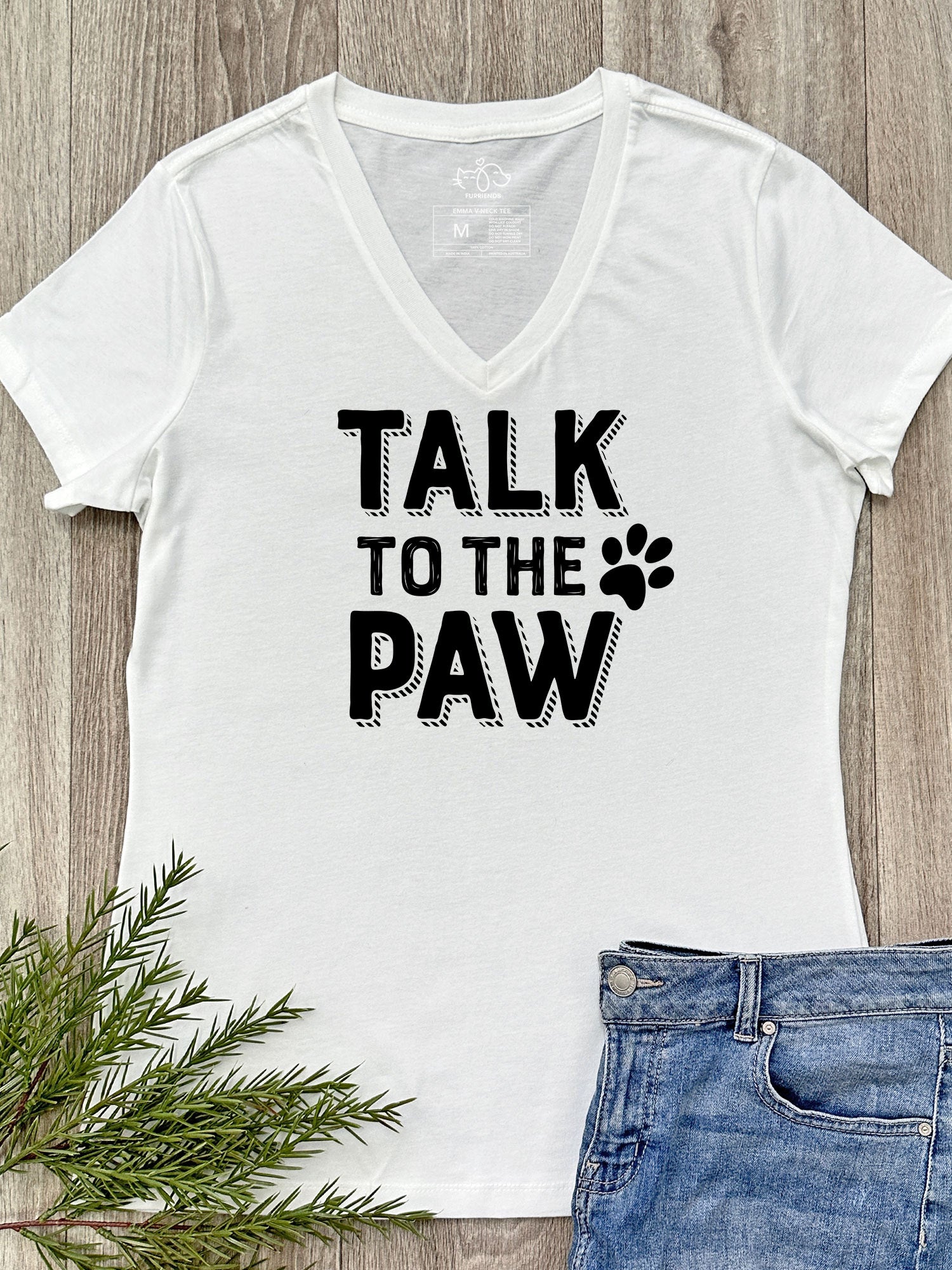 Talk To The Paw Emma V-Neck Tee