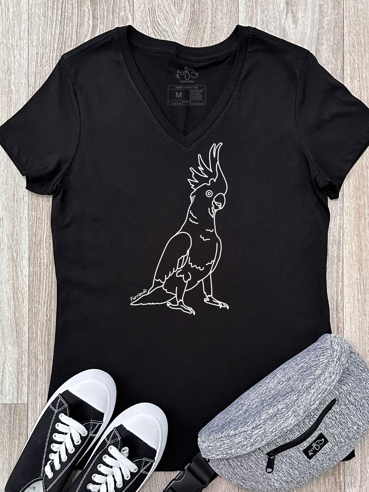 Sulphur-Crested Cockatoo Emma V-Neck Tee