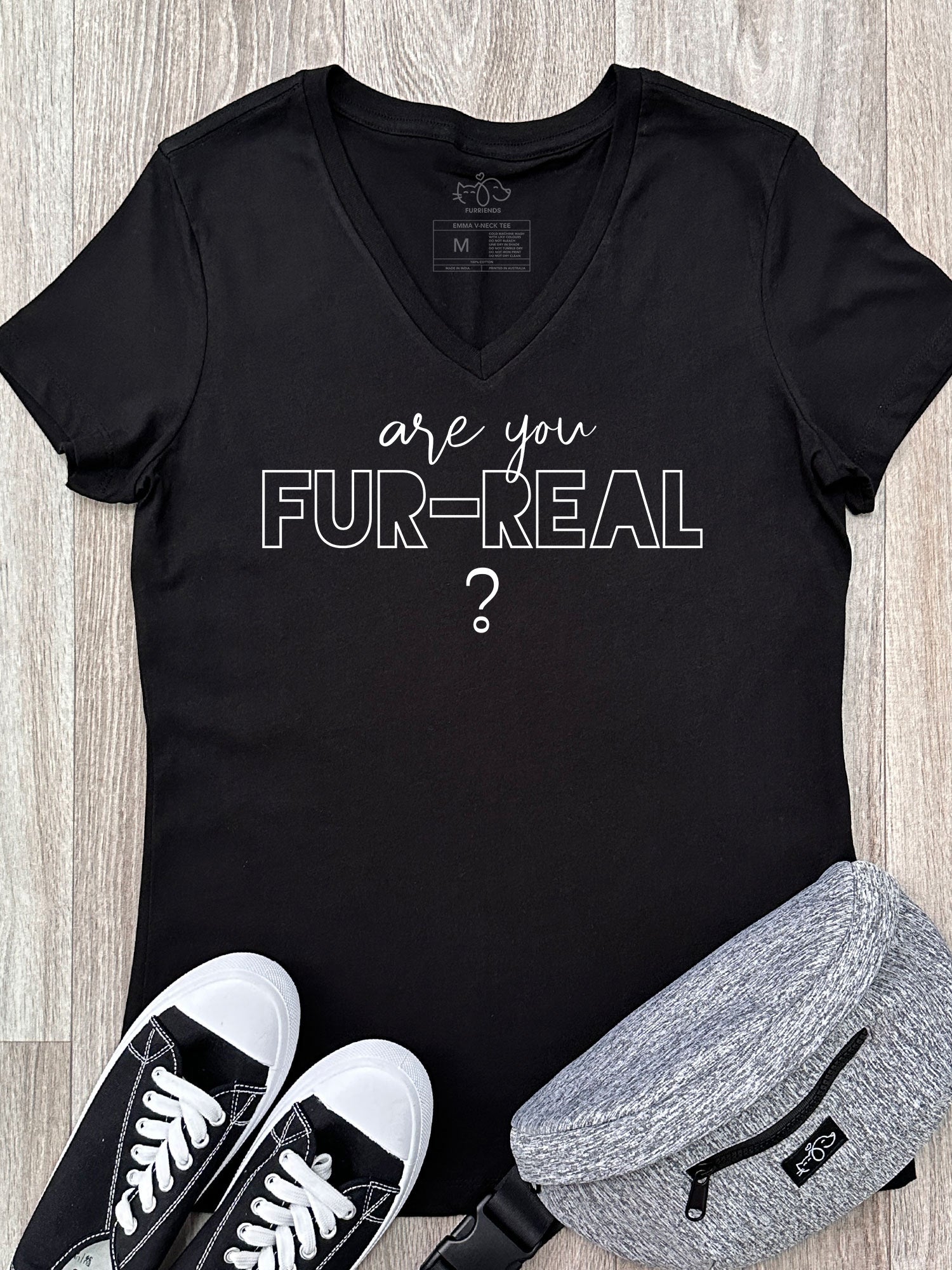 Are You Fur-Real? Emma V-Neck Tee