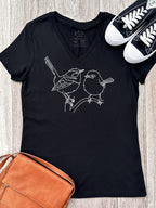 Superb Fairy Wren Emma V-Neck Tee