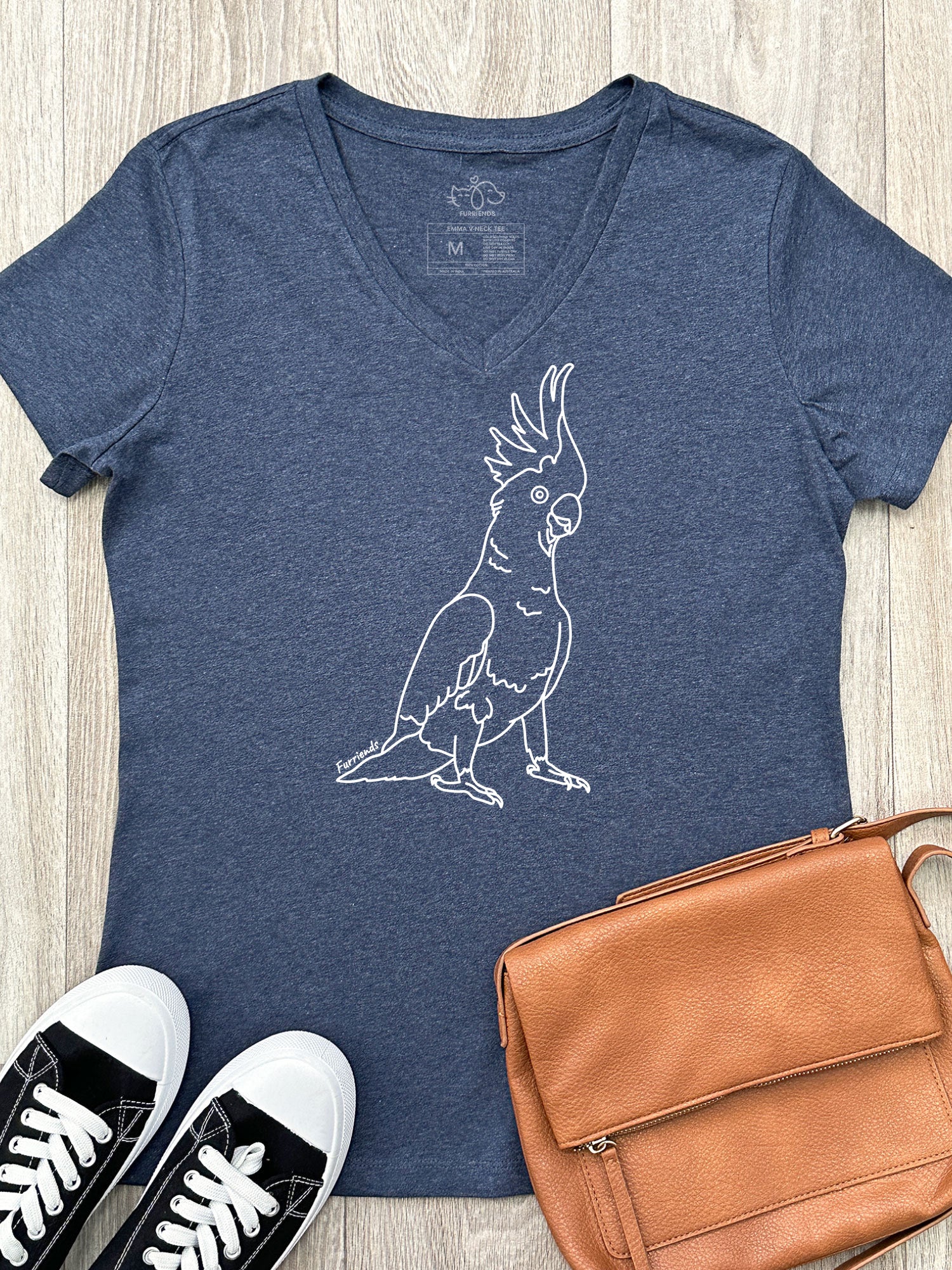 Sulphur-Crested Cockatoo Emma V-Neck Tee