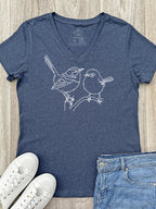 Superb Fairy Wren Emma V-Neck Tee
