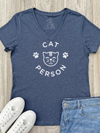 Cat Person Emma V-Neck Tee