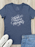 Think Pawsitive Thoughts Emma V-Neck Tee