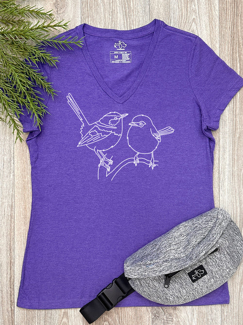Superb Fairy Wren Emma V-Neck Tee
