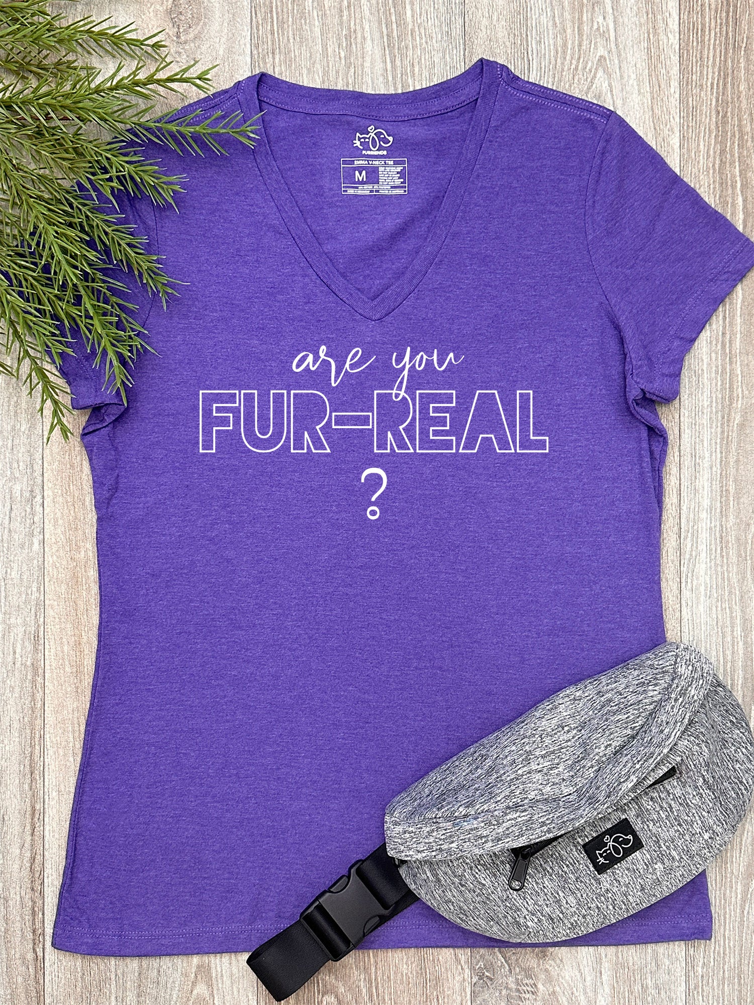 Are You Fur-Real? Emma V-Neck Tee
