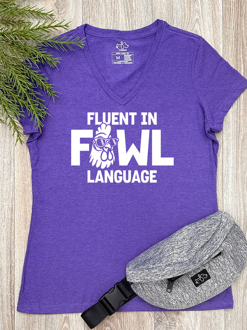 Fluent In Fowl Language Emma V-Neck Tee