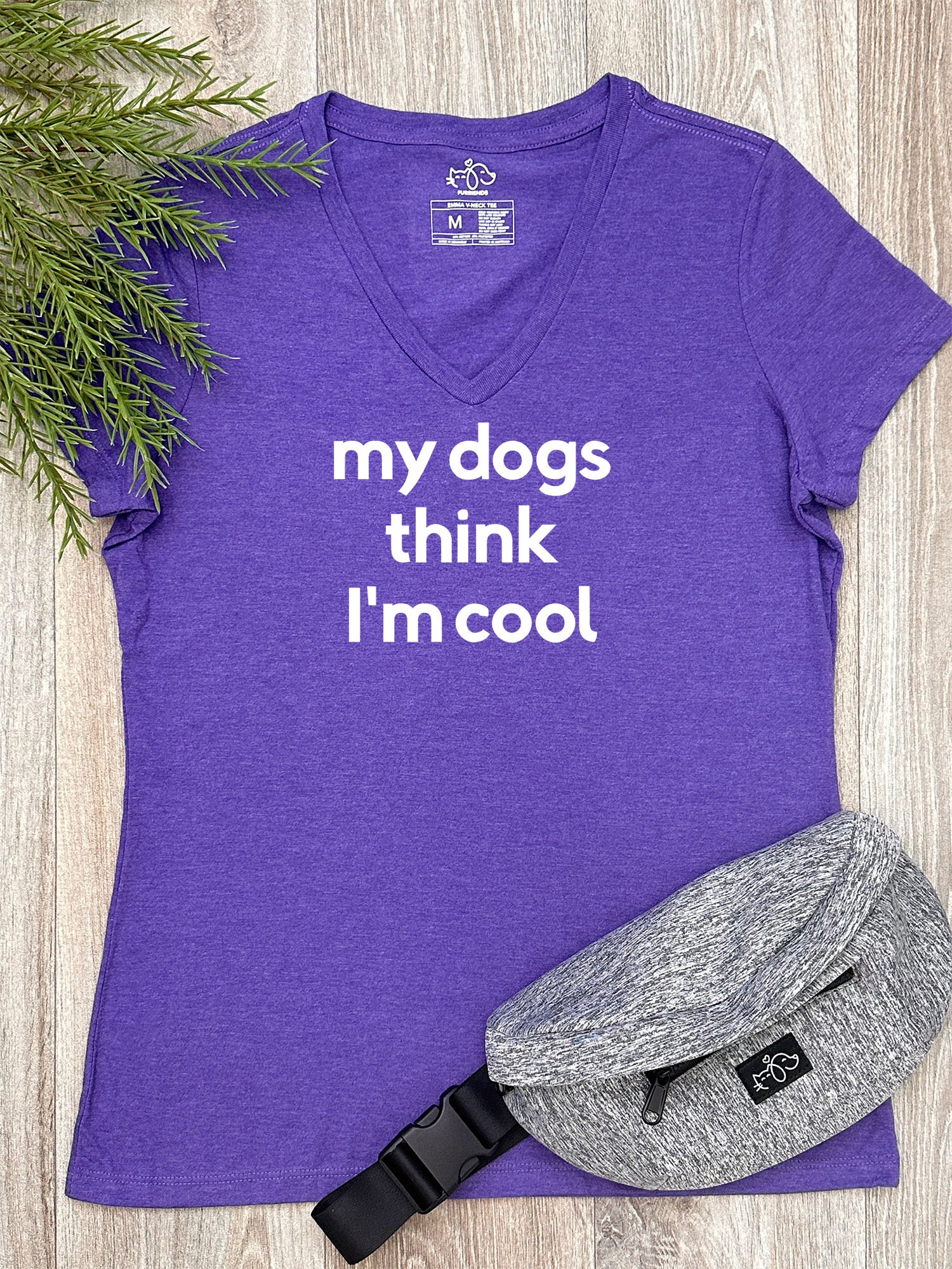 My Dog Thinks I'm Cool Emma V-Neck Tee