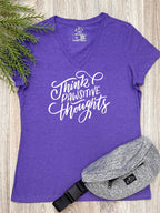Think Pawsitive Thoughts Emma V-Neck Tee