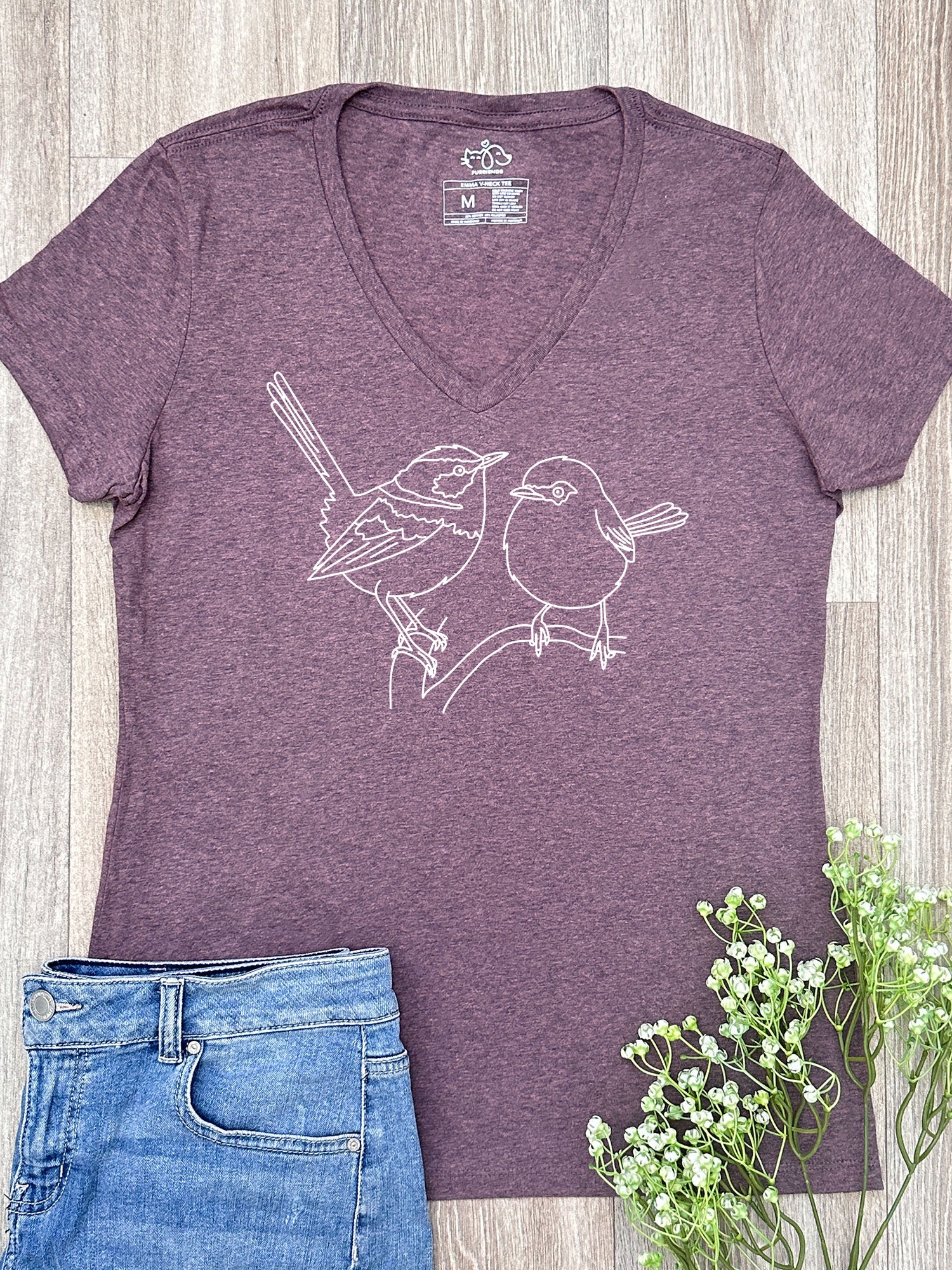 Superb Fairy Wren Emma V-Neck Tee