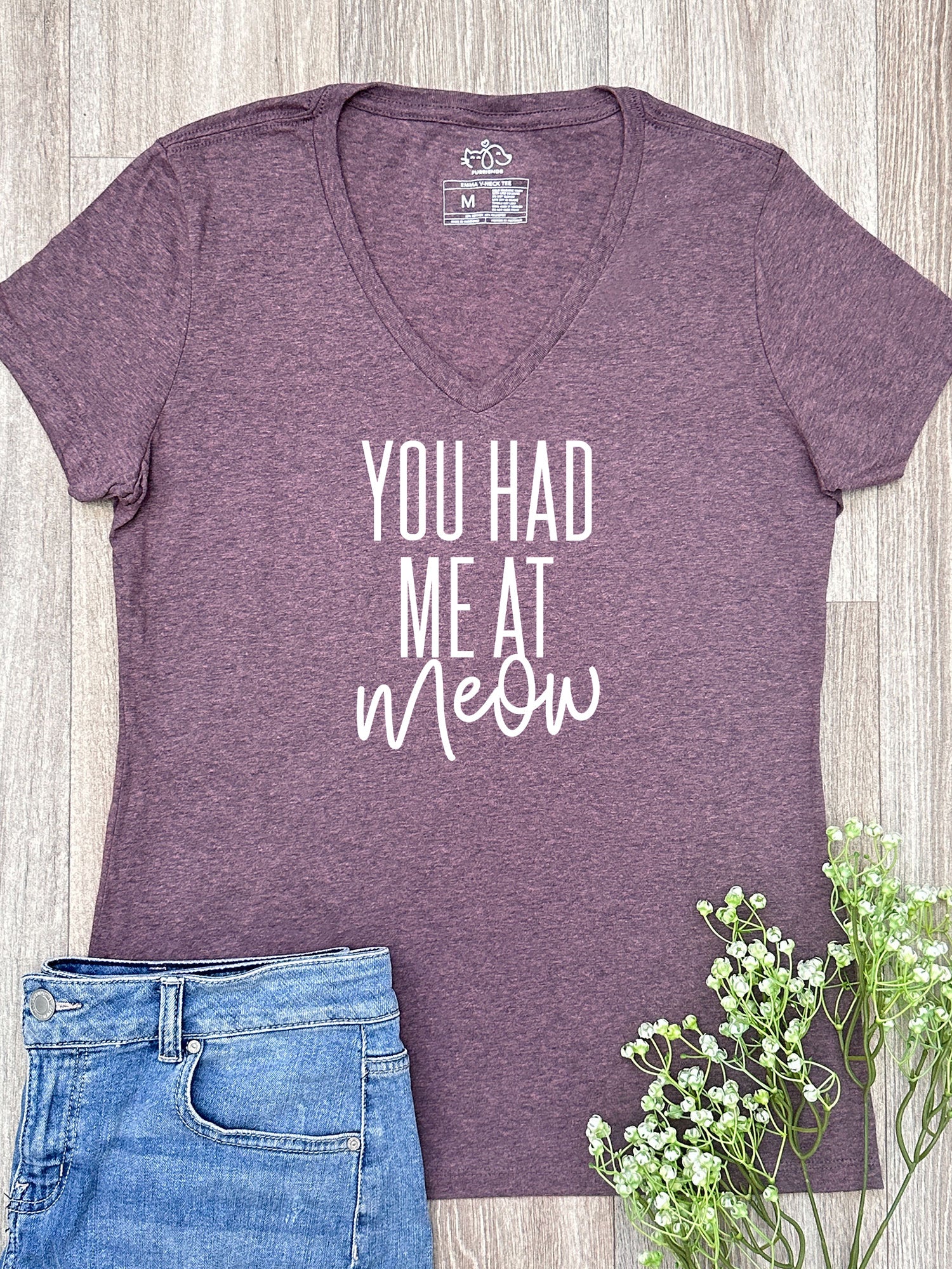 You Had Me At Meow Emma V-Neck Tee