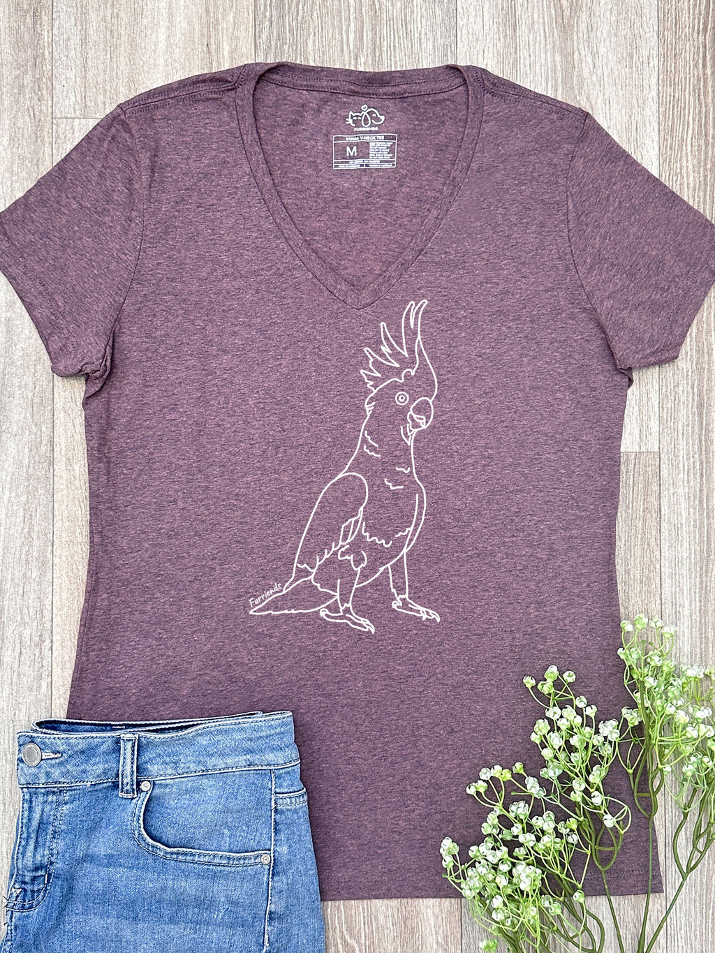 Sulphur-Crested Cockatoo Emma V-Neck Tee